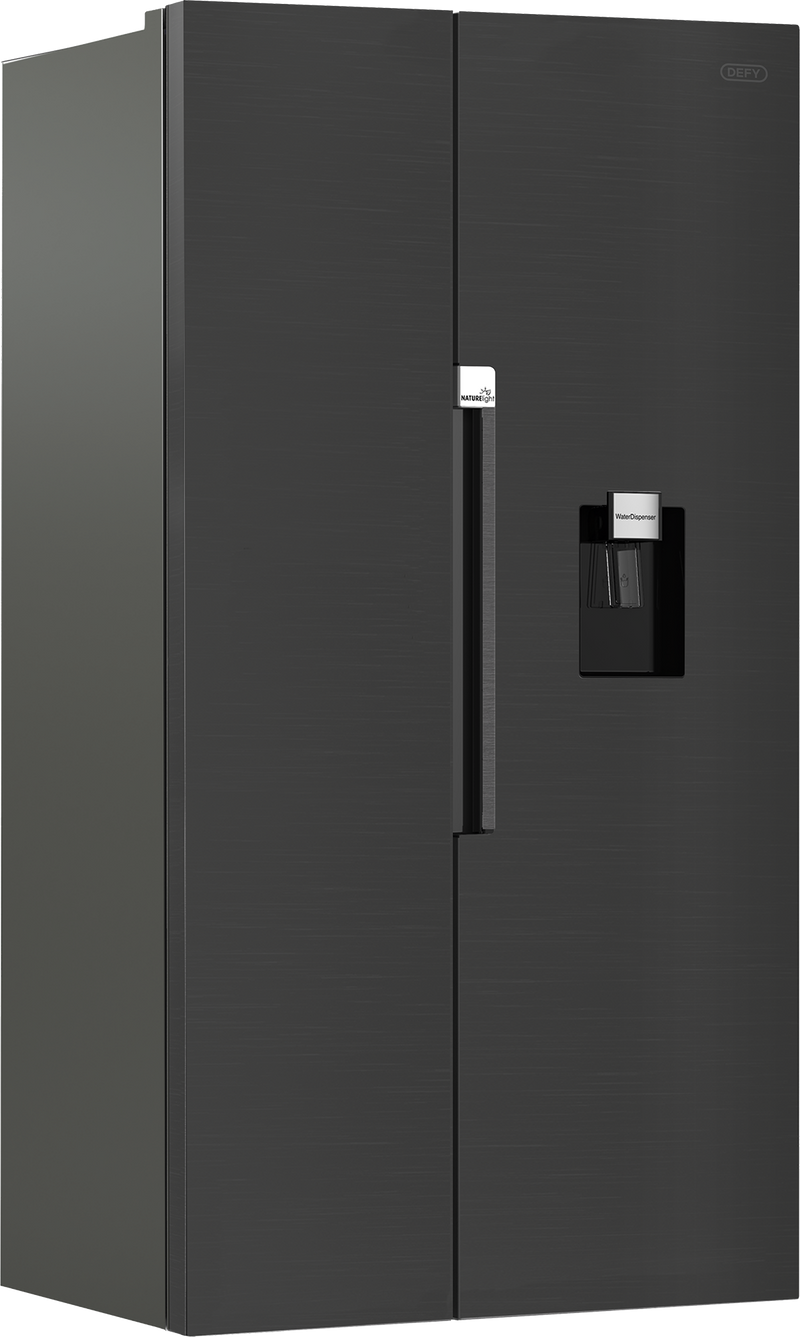 Defy 555L Naturelight Side By Side Fridge Dark Inox DFF647
