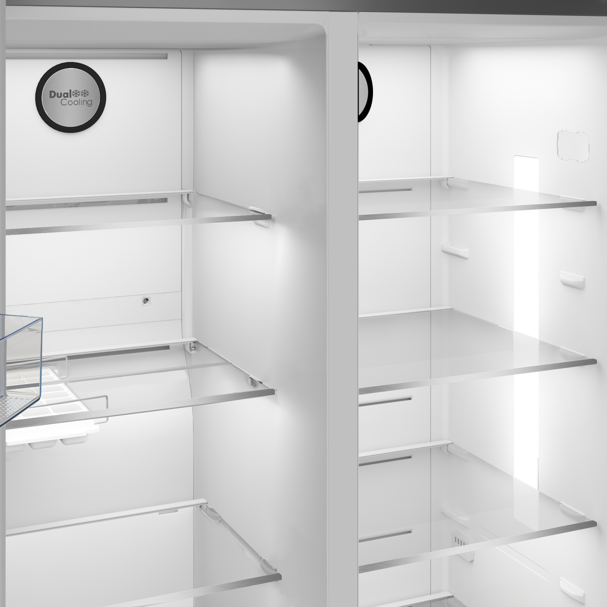 Defy Naturelight 618L Side By Side Door Fridge Dark Inox DFF663-8