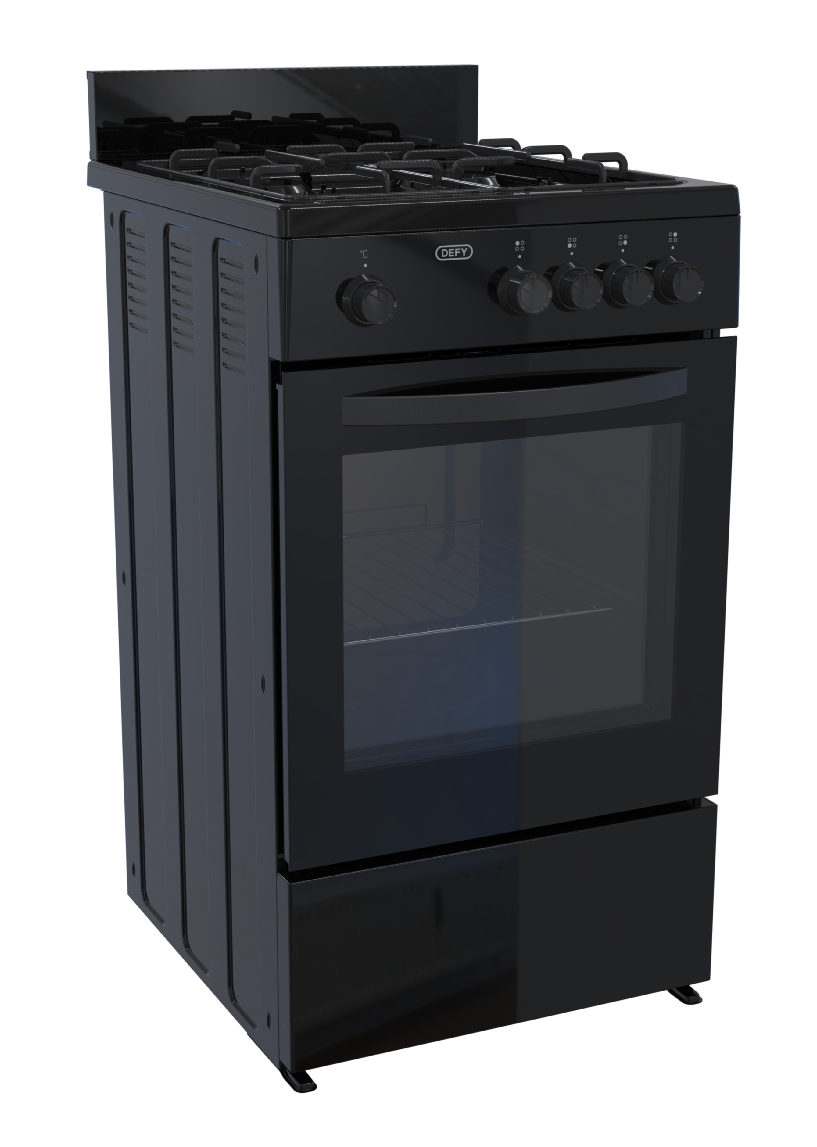 Defy Full Gas Stove Black DGS568