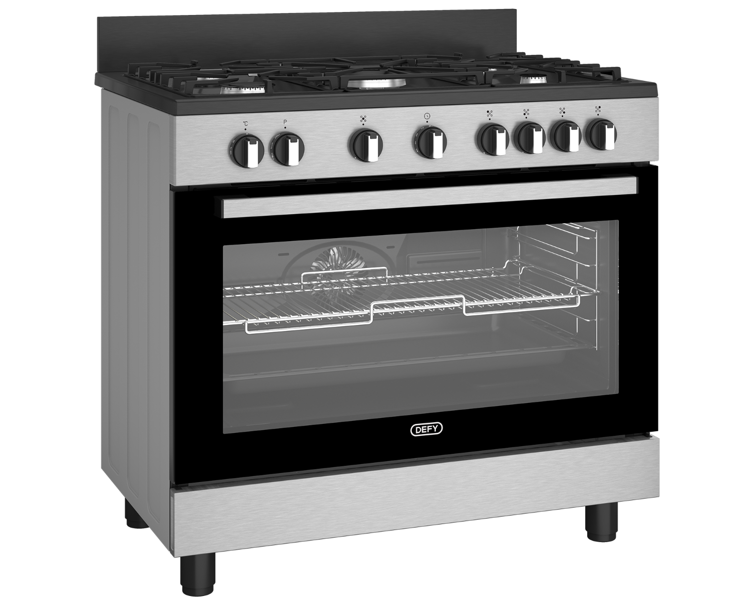 Defy Freestanding Gas/Electric Stove DGS90GEBI-9