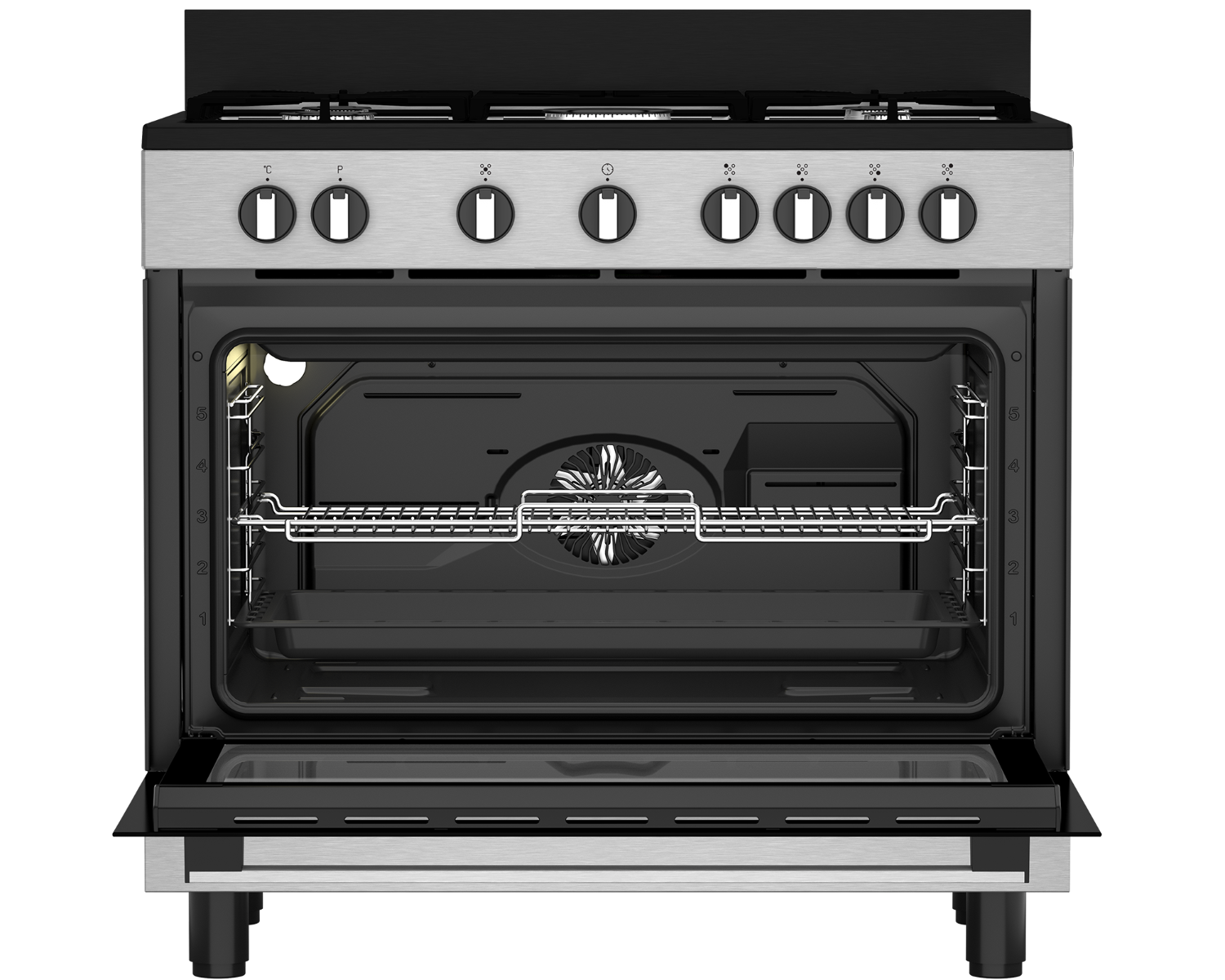 Defy Freestanding Gas/Electric Stove DGS90GEBI-2