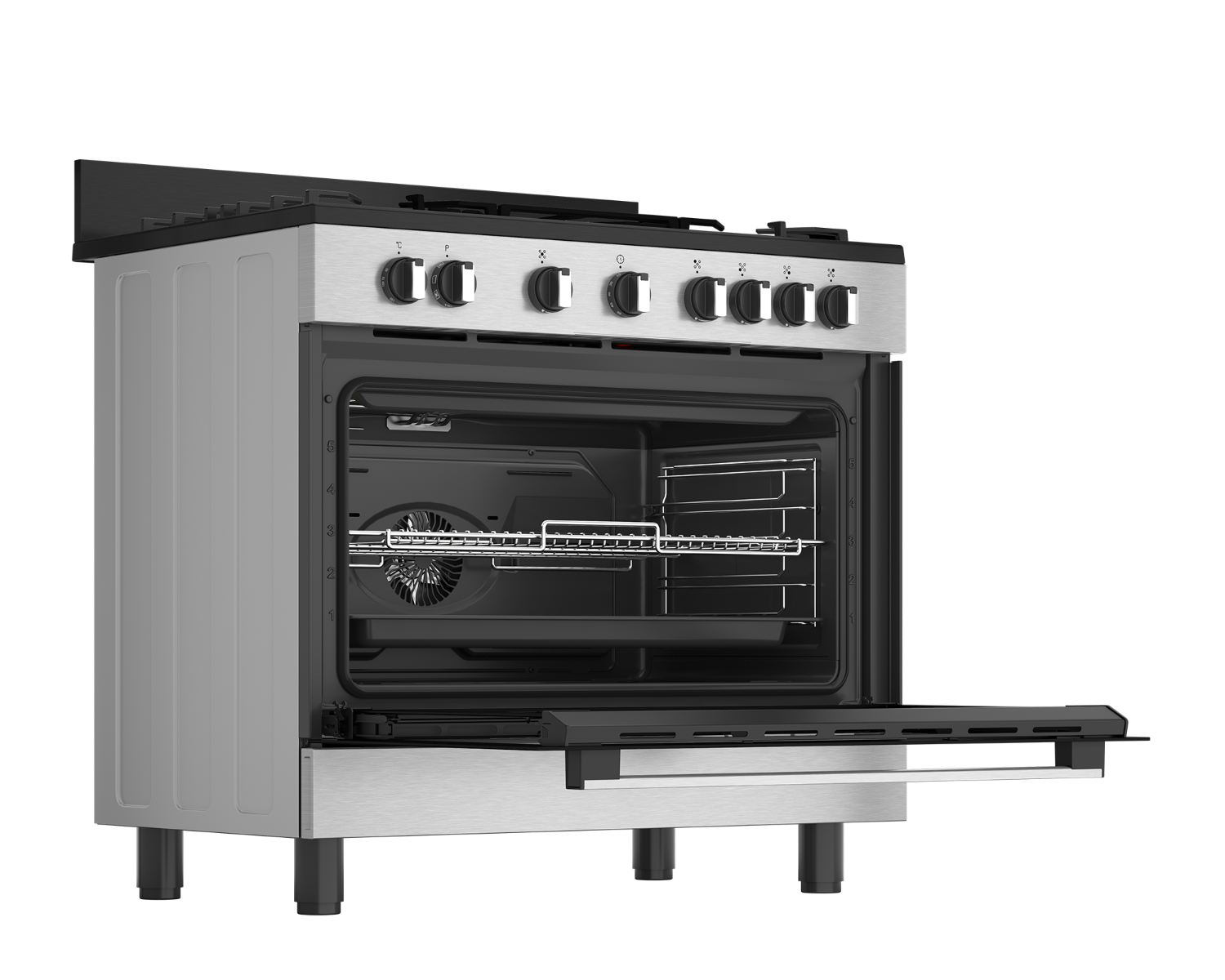 Defy Freestanding Gas/Electric Stove DGS90GEBI-8