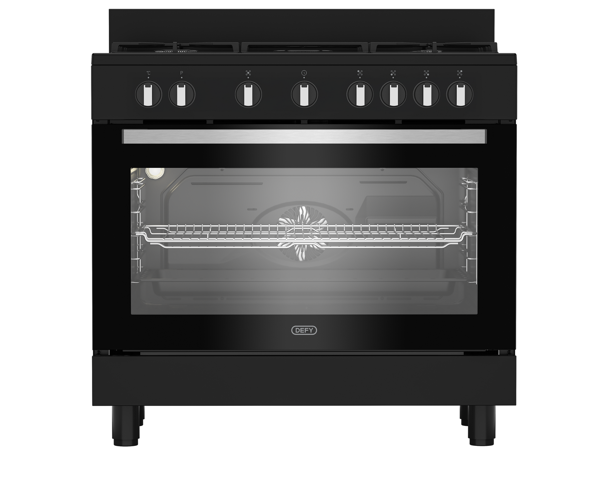 Defy 90cm Gas/Electric Stove Black DGS90GEB