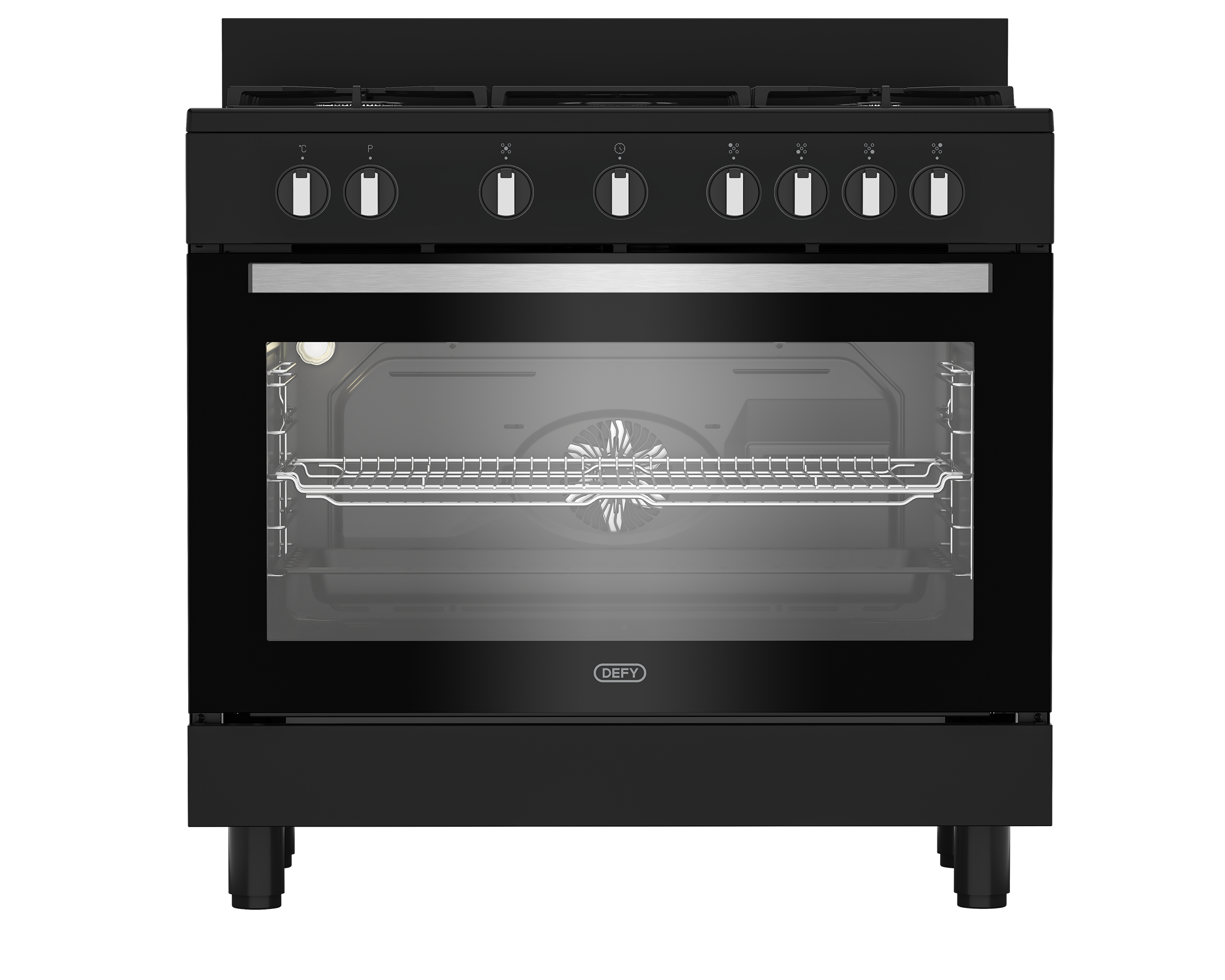 Defy 90cm Gas/Electric Stove Black DGS90GEB
