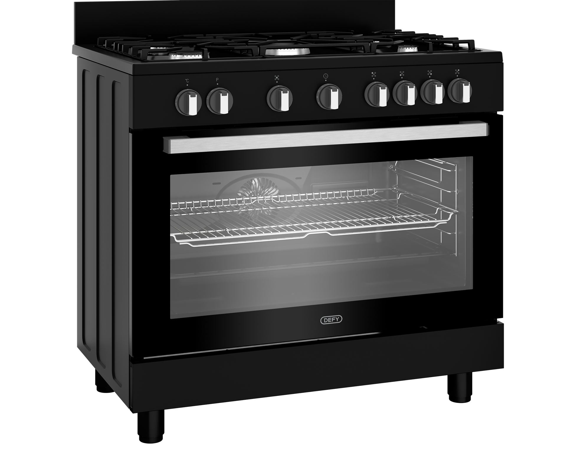 Defy 90cm Gas/Electric Stove Black DGS90GEB-2