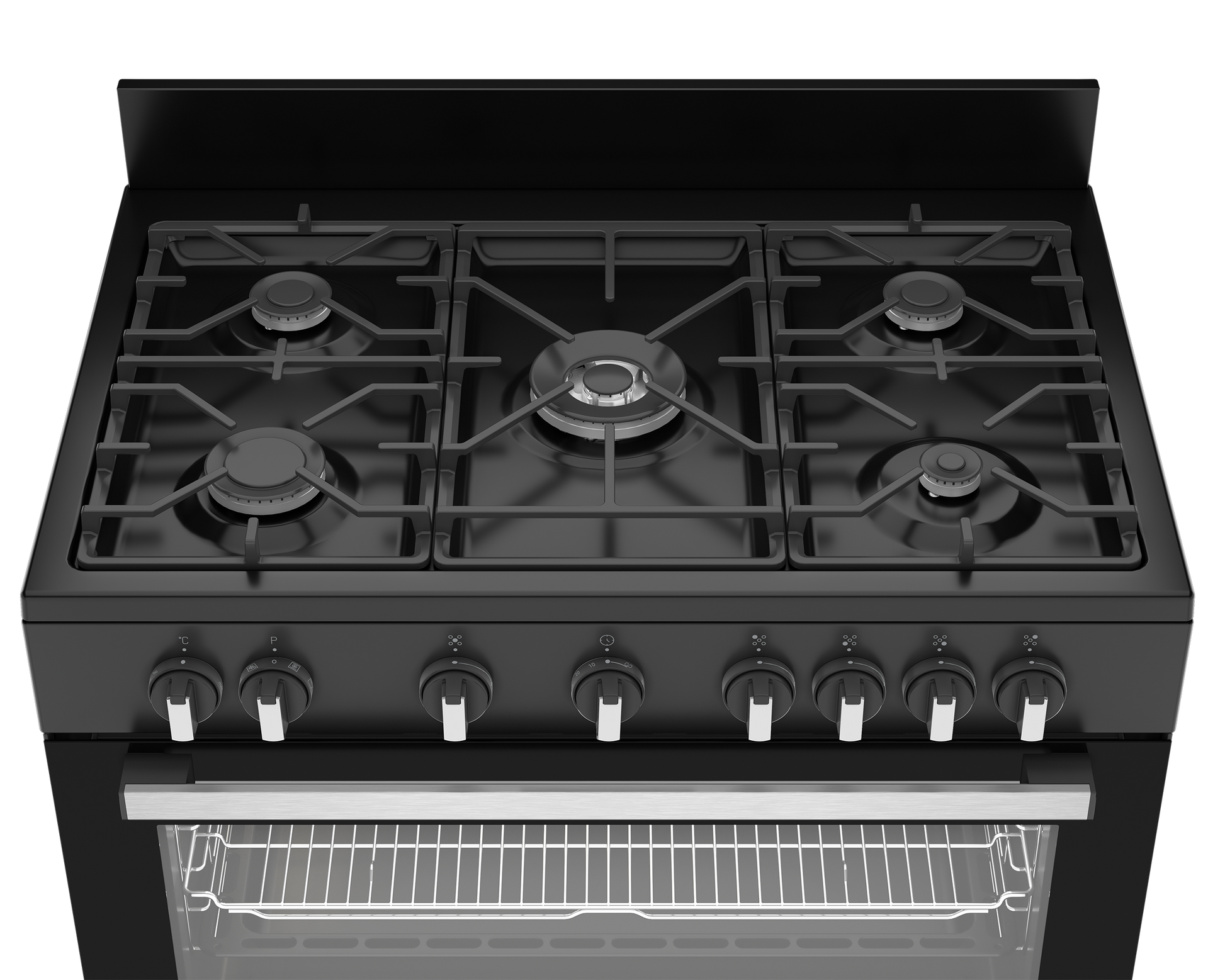 Defy 90cm Gas/Electric Stove Black DGS90GEB-4