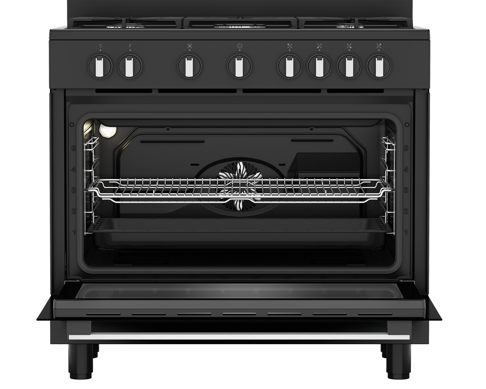 Defy 90cm Gas/Electric Stove Black DGS90GEB-3