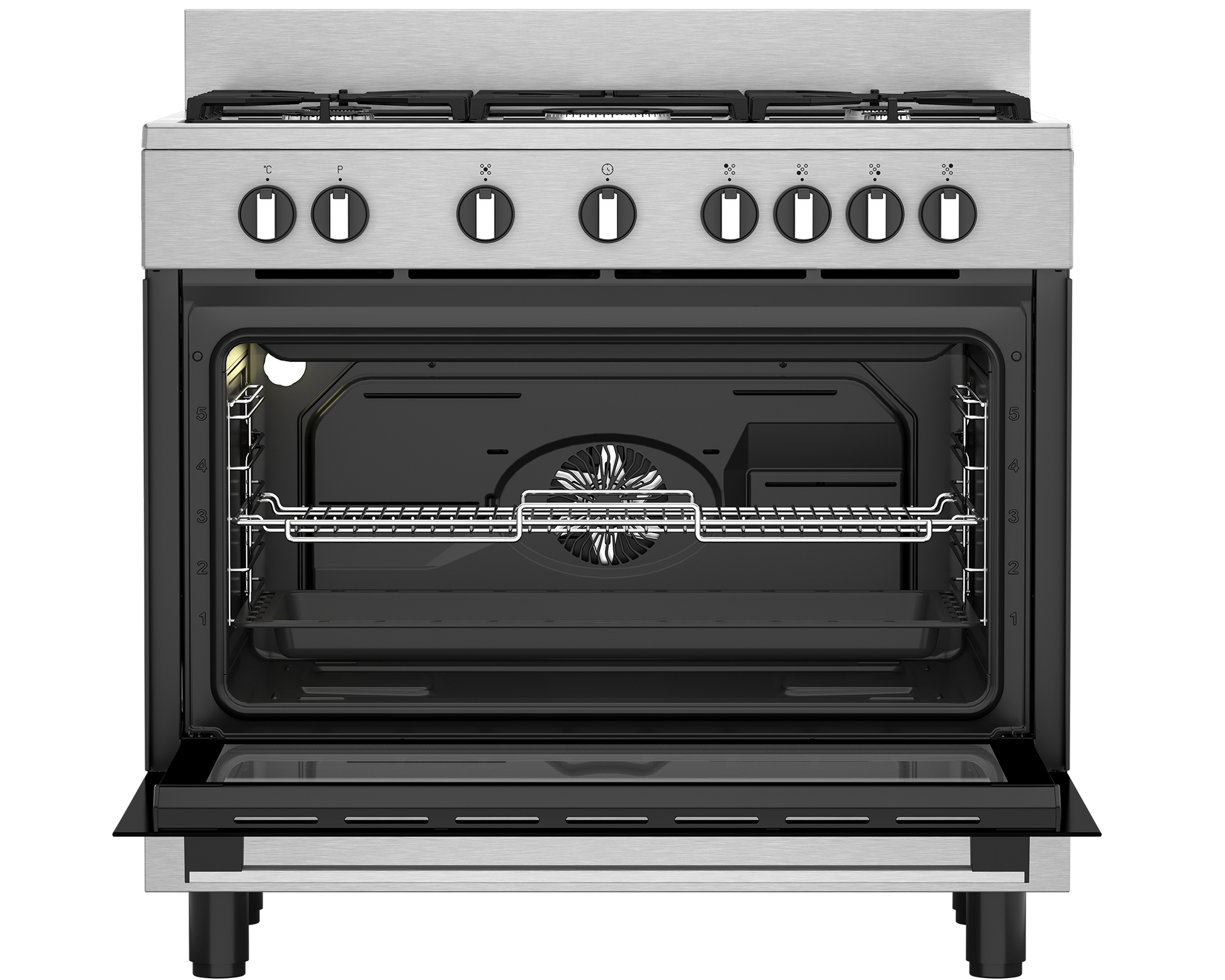 Defy Freestanding Gas/Electric Stove DGS90GEBIX-8