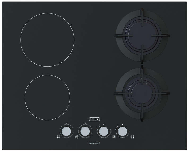 Defy 60cm Hybrid Hob Gas - Electric Hob DHG606-1