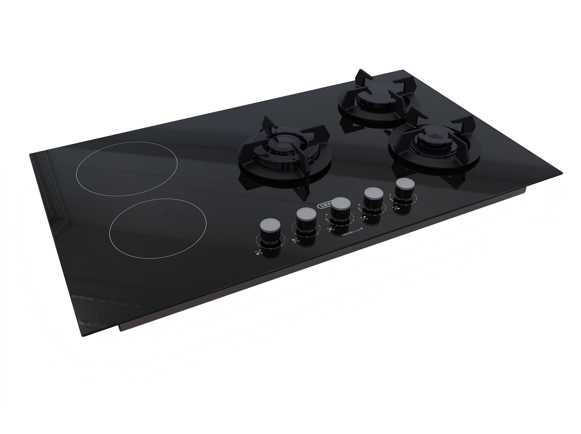 Defy Dual Fuel Hybrid Gas Electric Hob Black DHG902