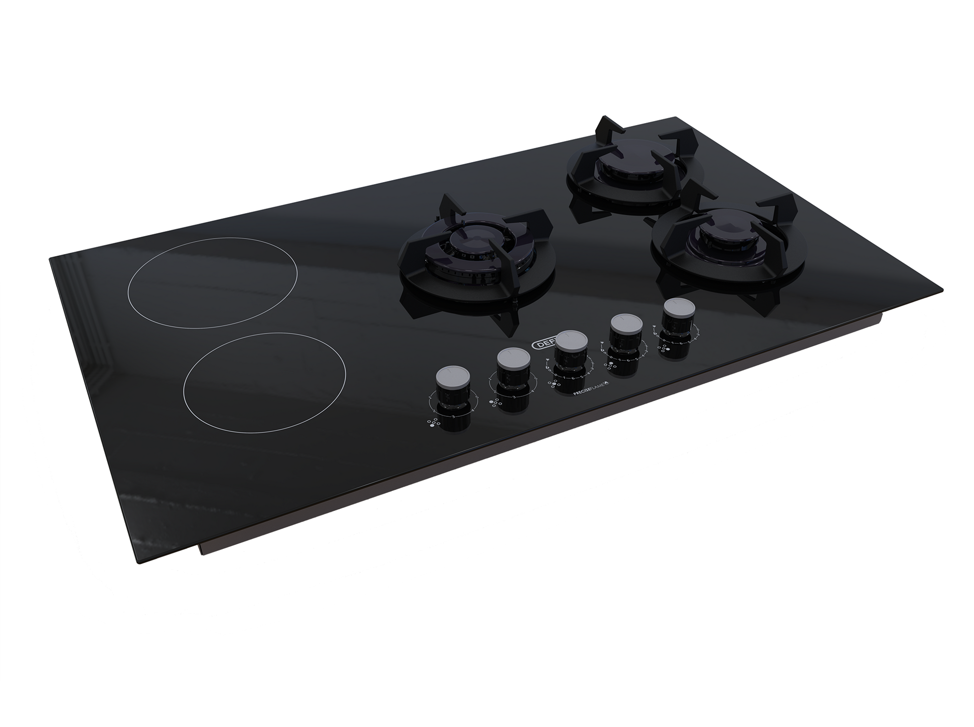 Defy Dual Fuel Hybrid Gas Electric Hob Black DHG902-2