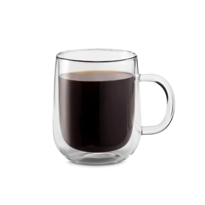 DeLonghi Double Wall 500ml Glass Mug Set DLSC327-2