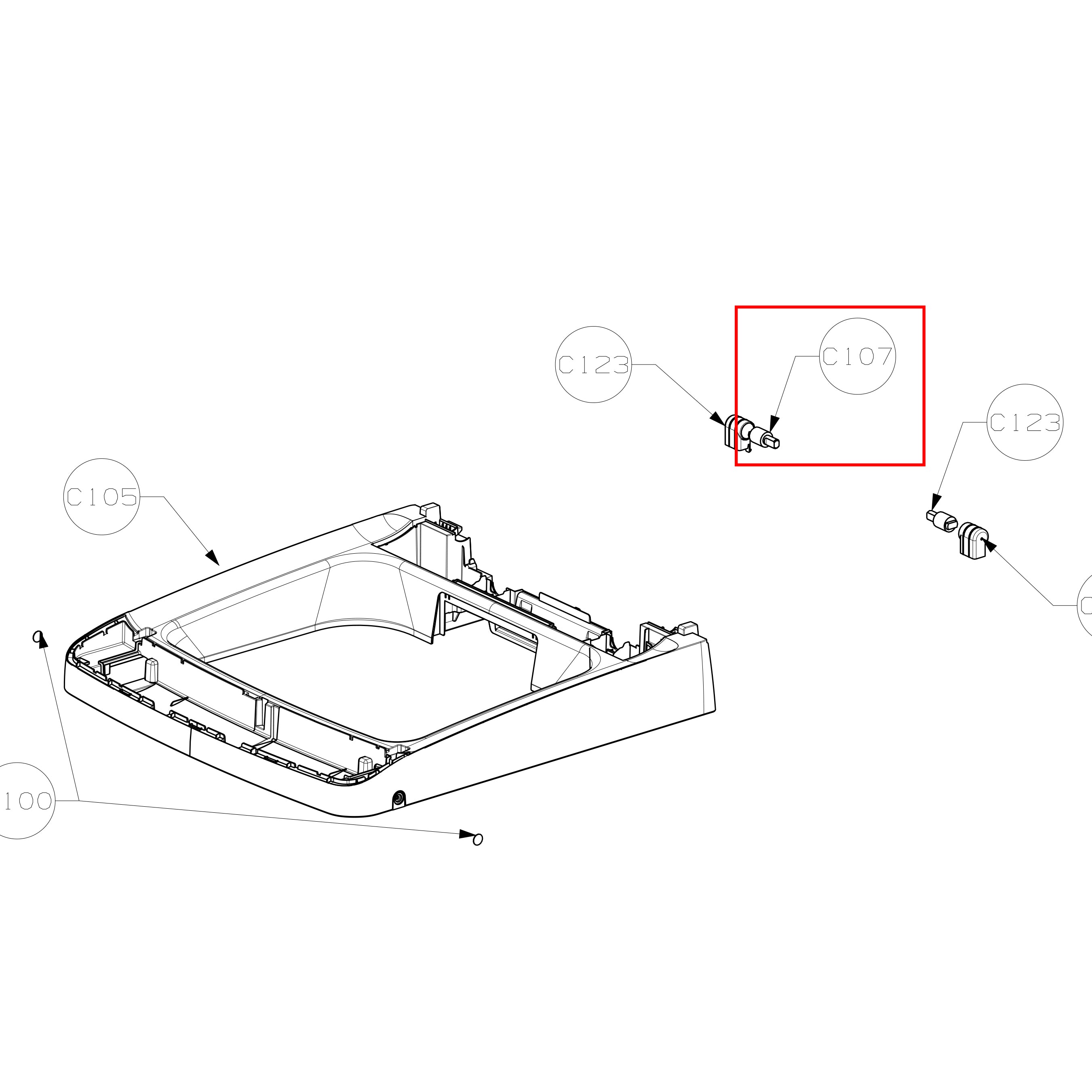 Samsung Washing Machine Left Lid Damper