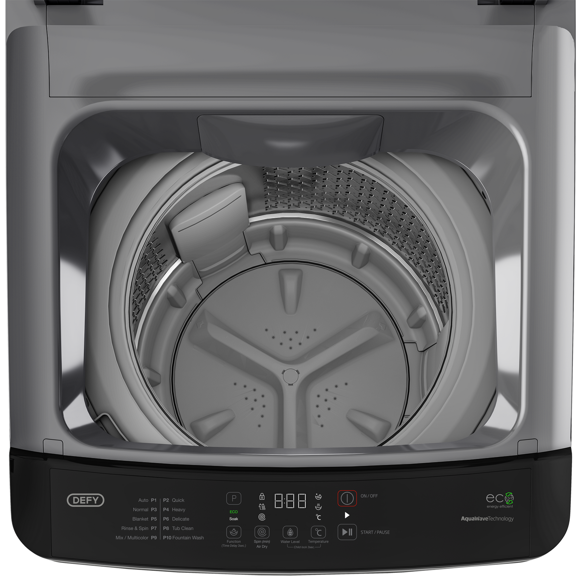 Defy 14kg Top Loader Washing Machine Grey DTL160-5