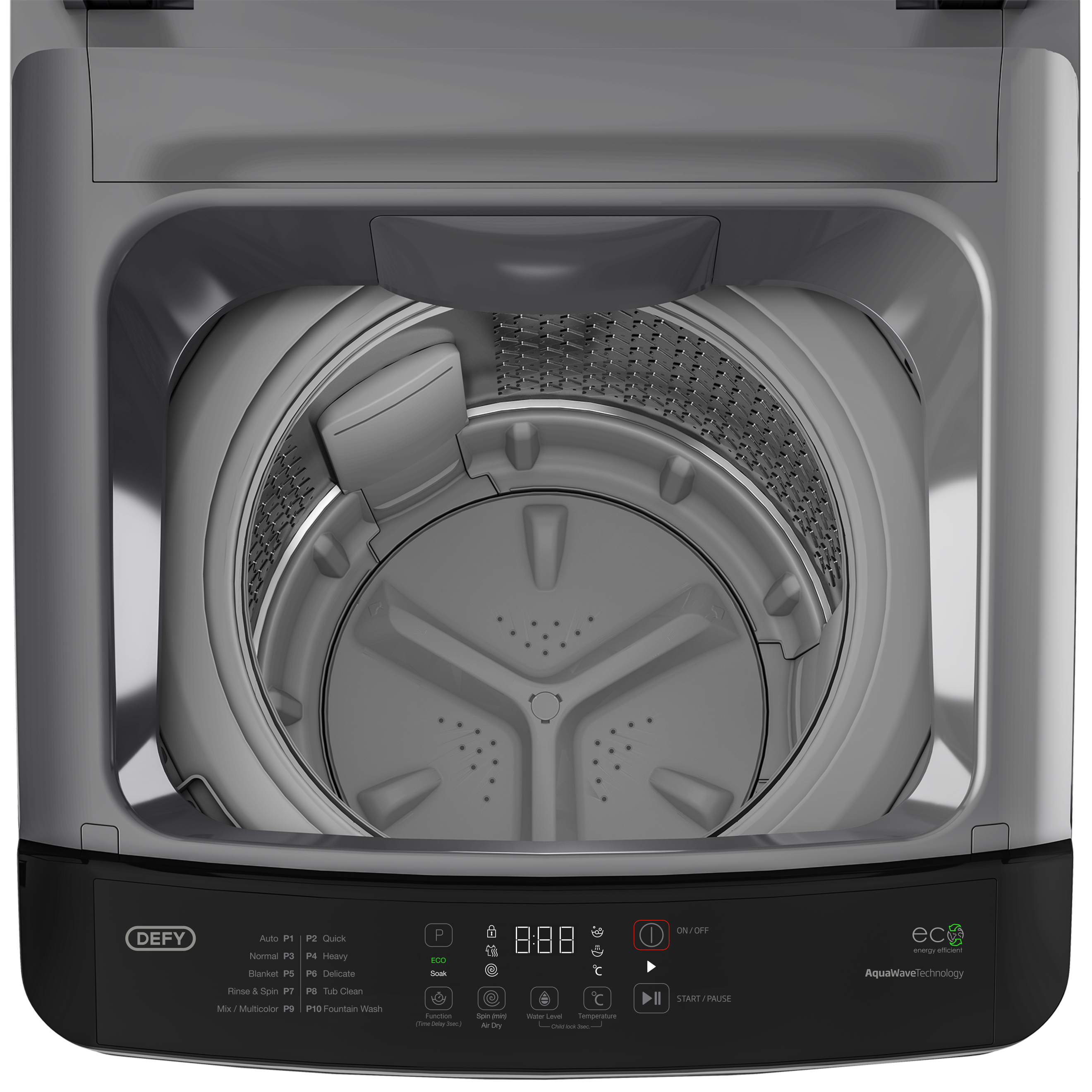 Defy 14kg Top Loader Washing Machine Grey DTL160