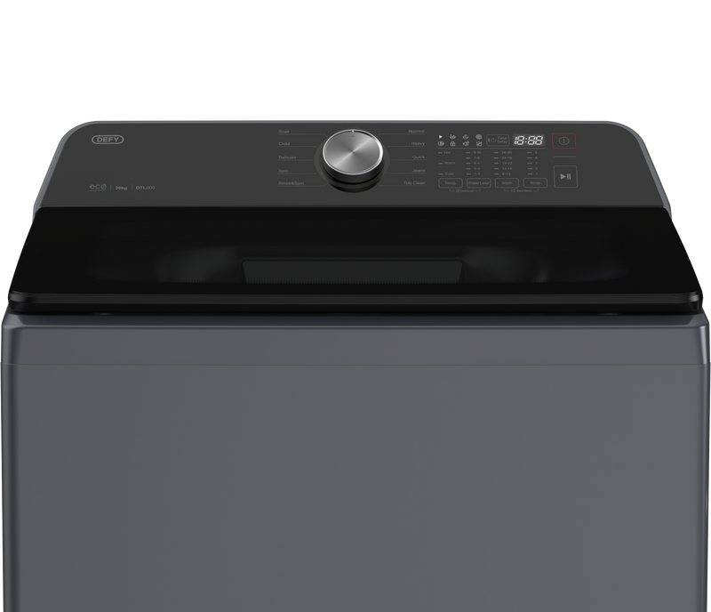 Defy 20kg Top Loader Washing Machine Dark Grey DTL200-4