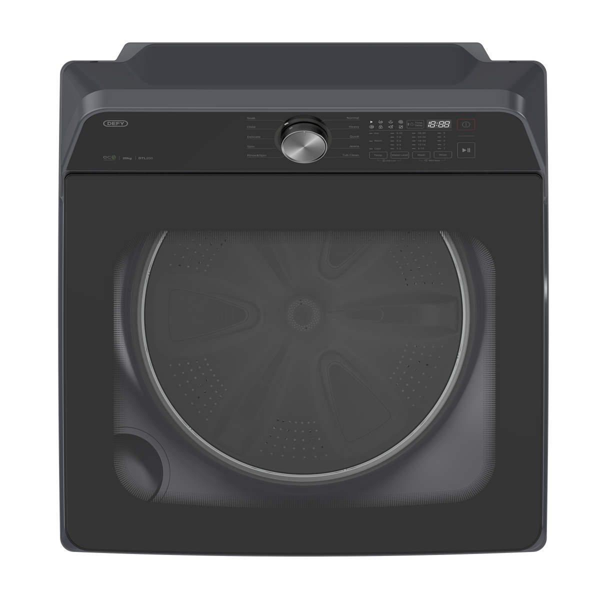 Defy Top Loader Defy 20kg Top Loader Washing Machine Dark Grey DTL200