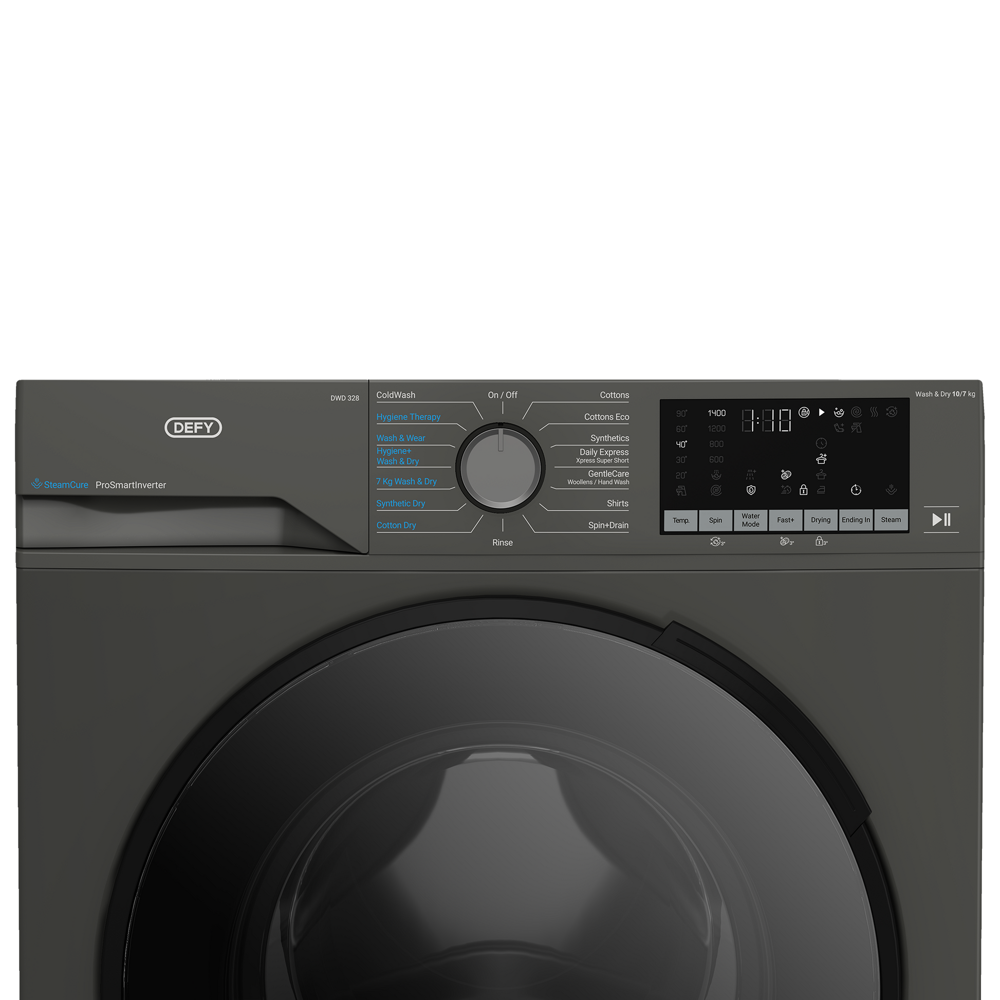 Defy 10/7kg Washer Dryer SteamCure Technology Manhattan Gray DWD328-5