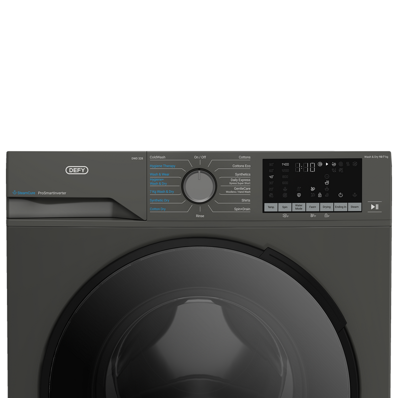 Defy 10/7kg Washer Dryer SteamCure Technology Manhattan Gray DWD328-5