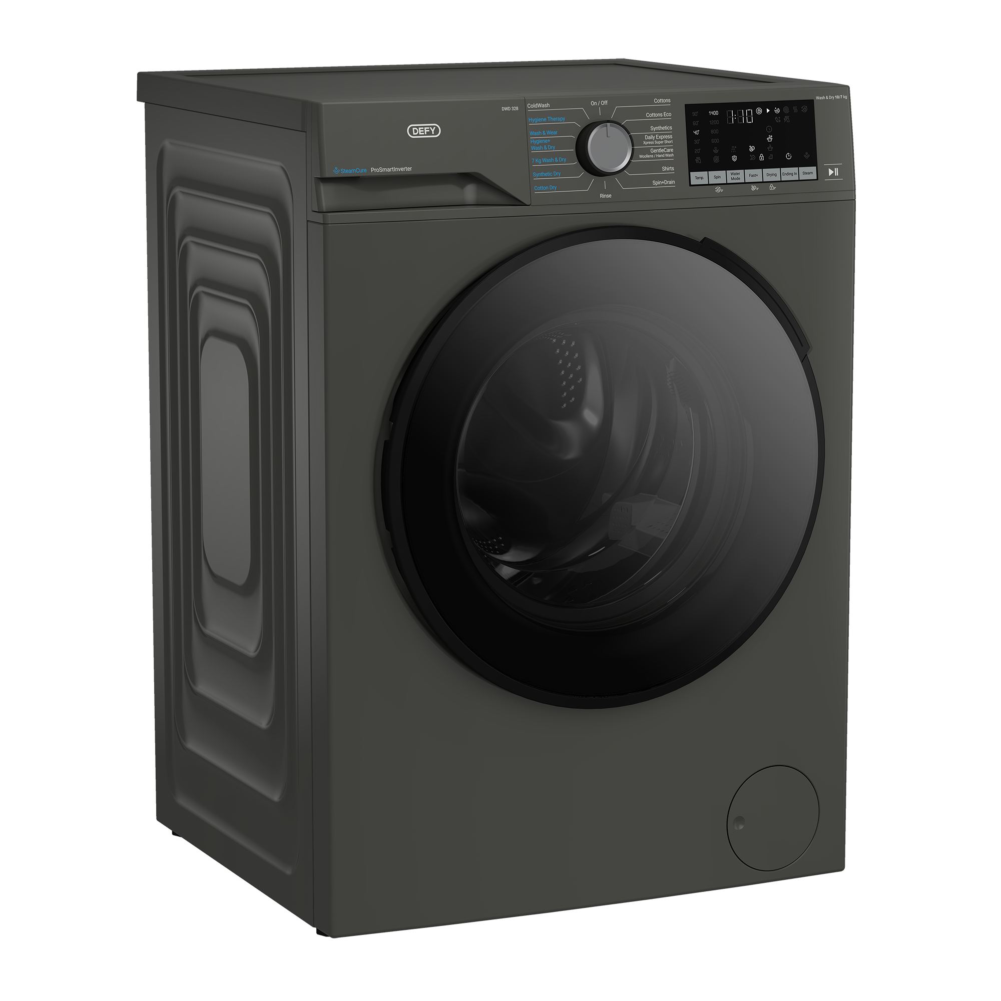 Defy 10/7kg Front Loader Combo Washing Machine Grey DWD328