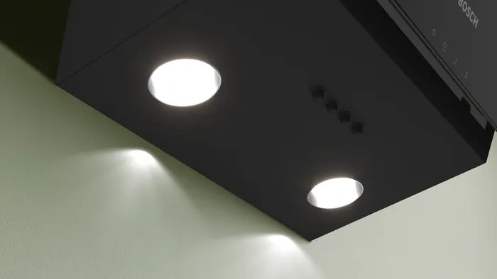 Bosch Series 2 Wall-mounted 60cm Cookerhood Black Glass DWK63PJ60Z-2