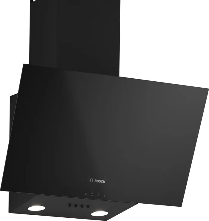 Bosch Series 2 Wall-mounted 60cm Cookerhood Black Glass DWK63PJ60Z-1