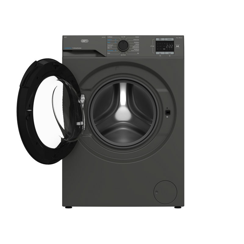 Defy 8kg SteamCure Front Loader Washing Machine Manhattan Grey DAW396-3