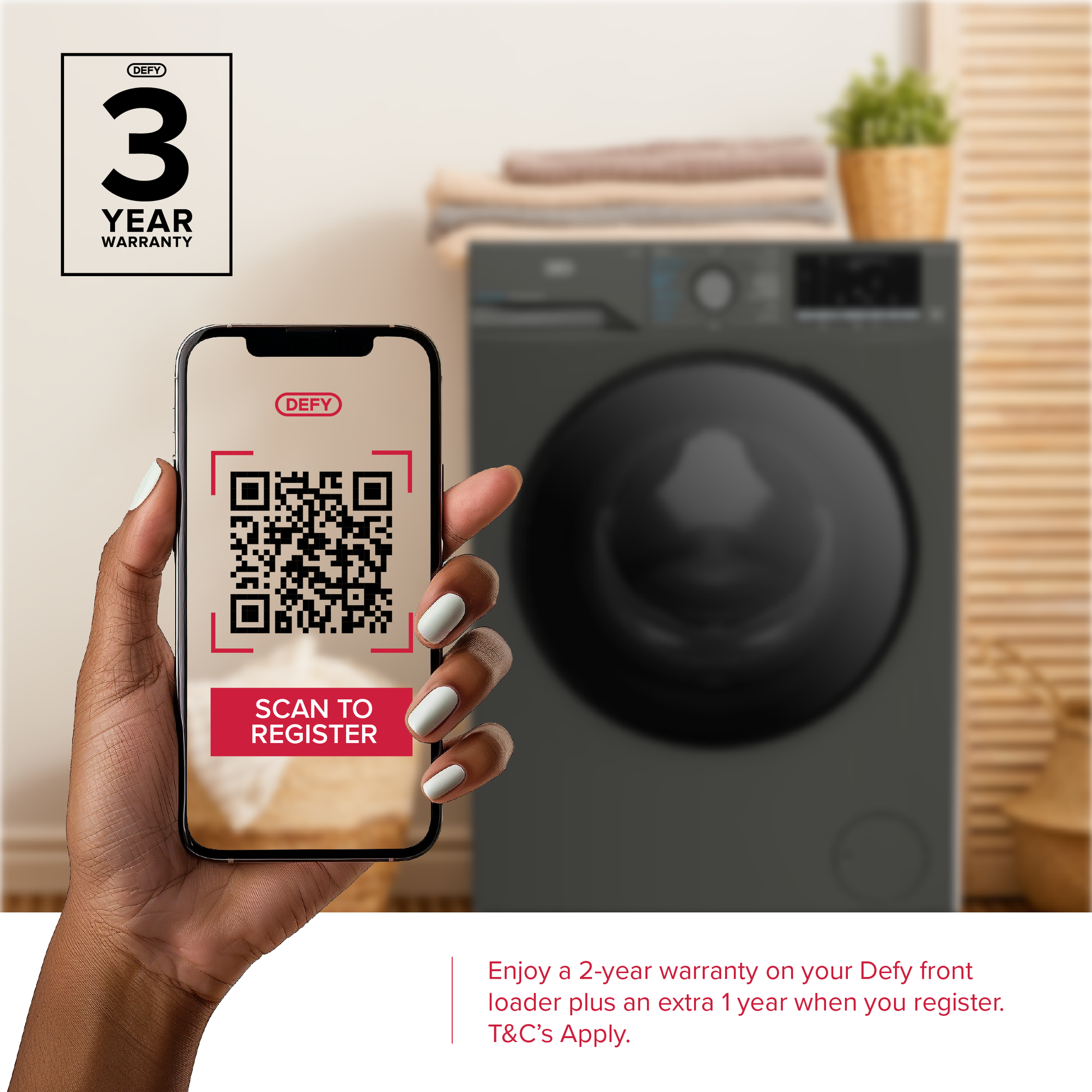 Defy 10/7kg Washer Dryer SteamCure Technology Manhattan Gray DWD328-9