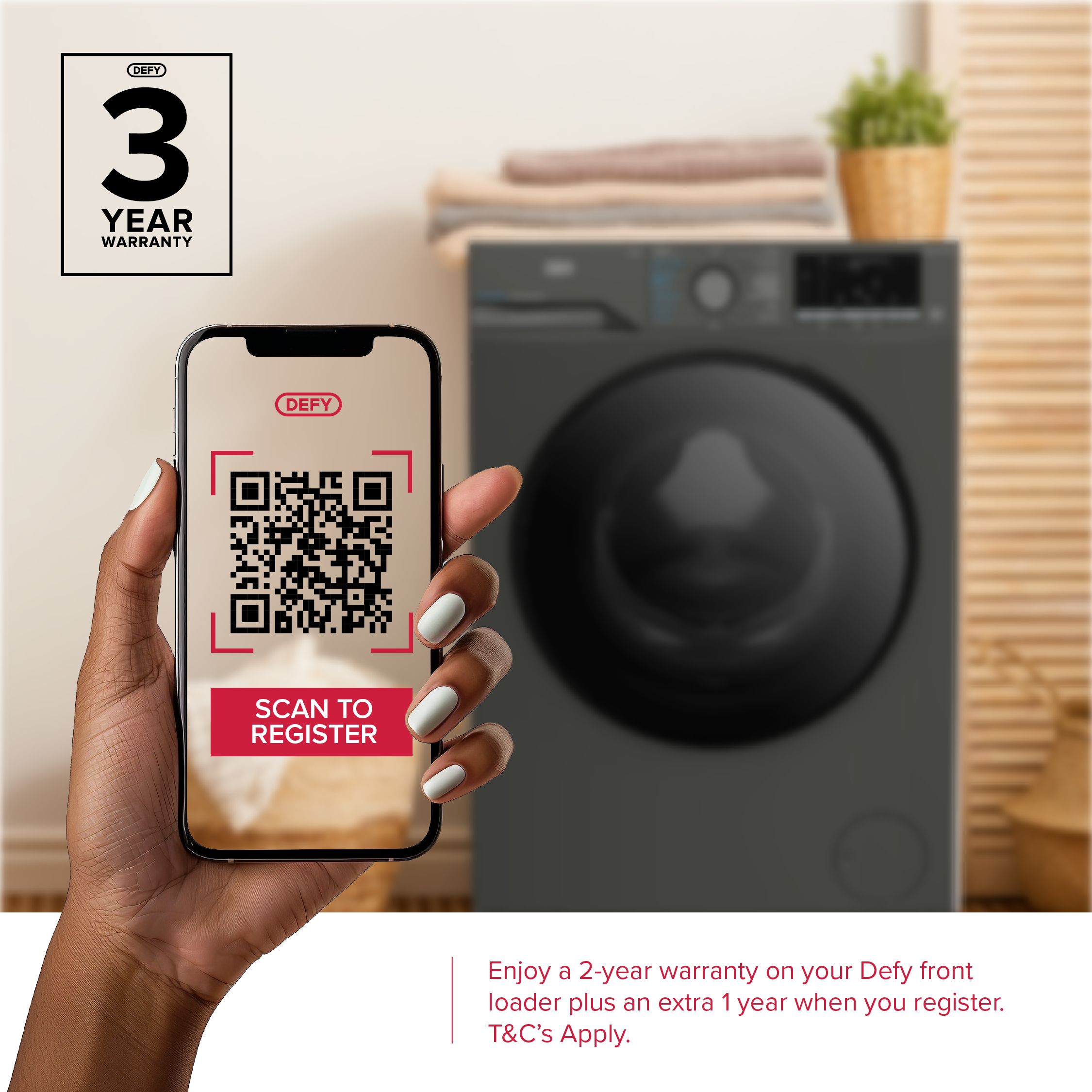 Defy 10/7kg Washer Dryer SteamCure Technology Manhattan Gray DWD328