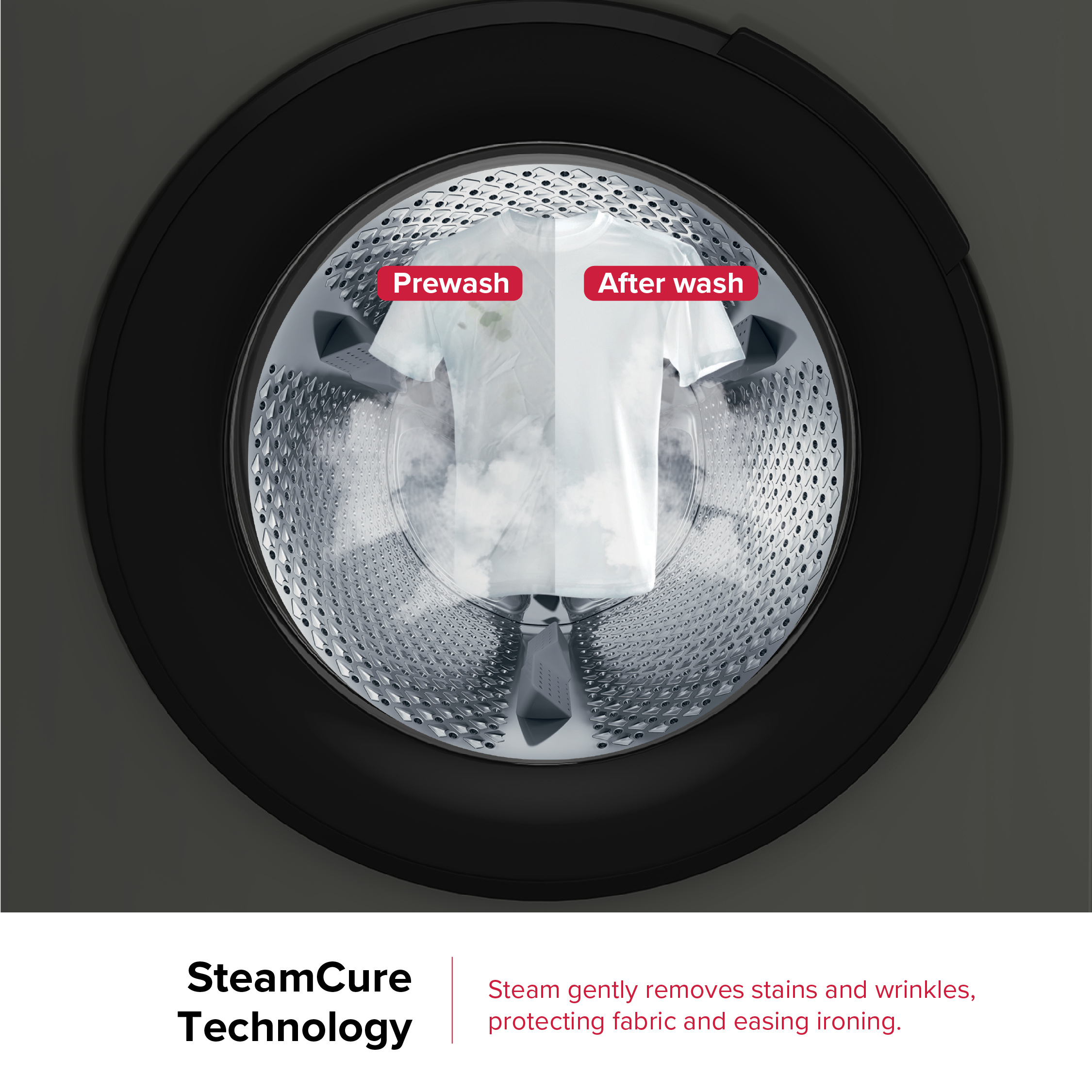 Defy 9kg SteamCure Front Loader Washing Machine Manhattan Grey DAW399