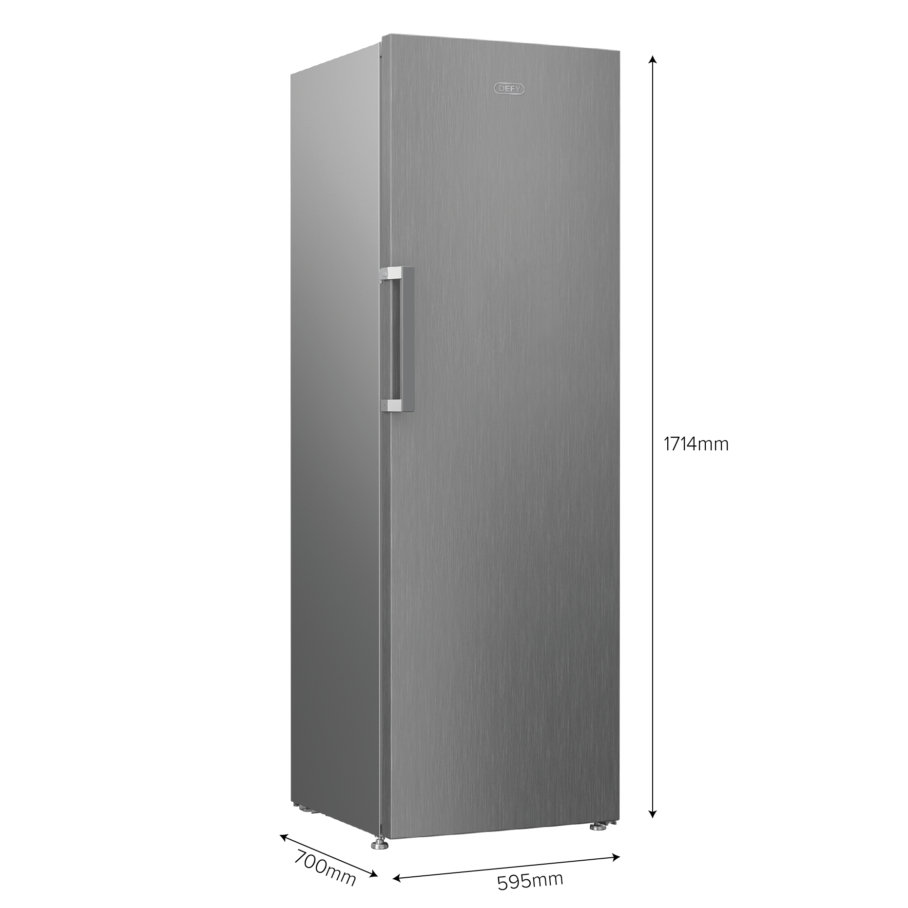 DEFY Upright Fridge 343L Inox DFD458-3