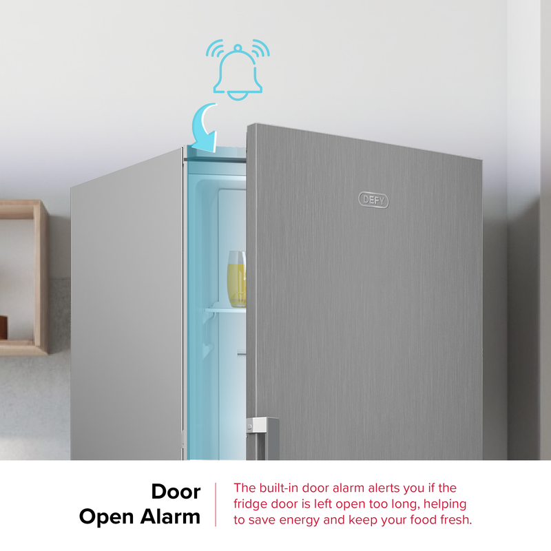 DEFY Upright Fridge 343L Inox DFD458-11