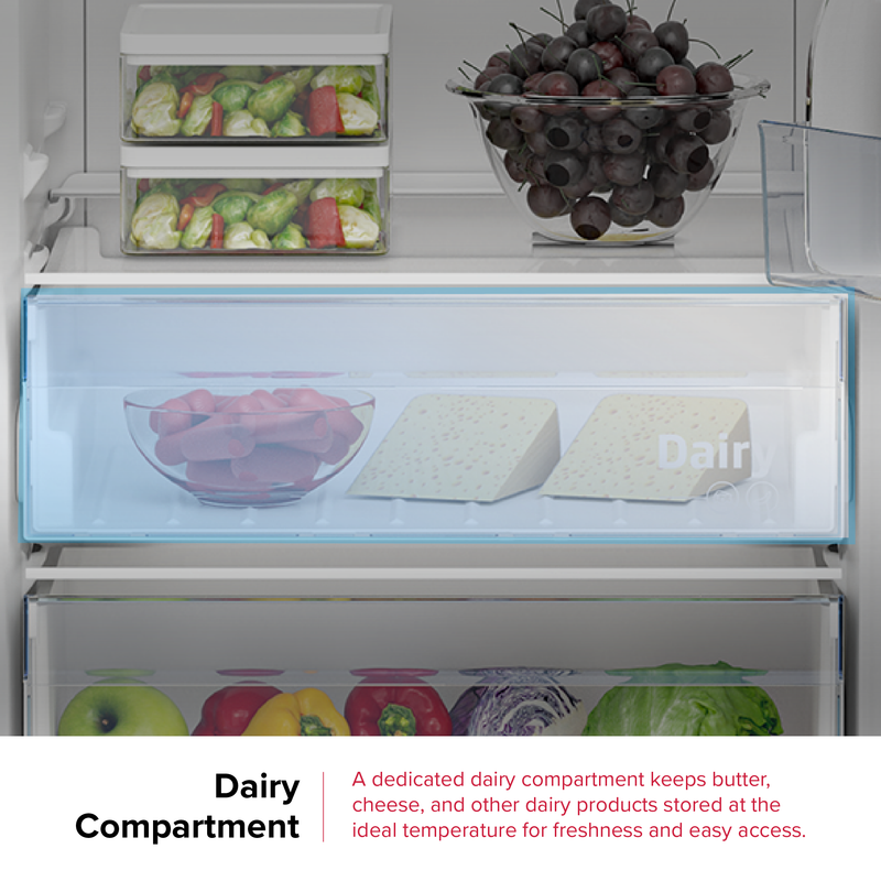 DEFY Upright Fridge 343L Inox DFD458-12