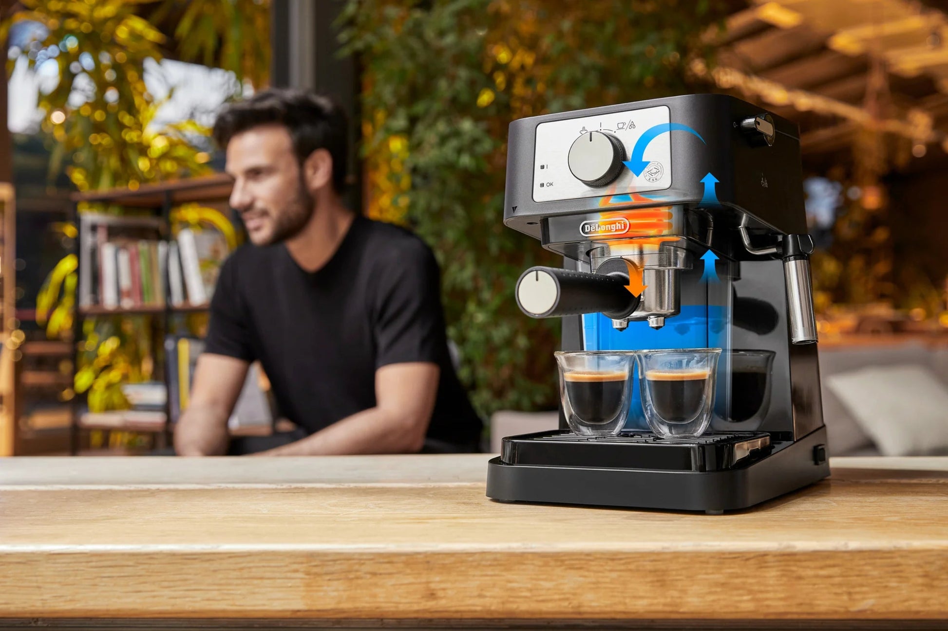 Delonghi Stilosa Coffee Machine Black EC260.BK-5