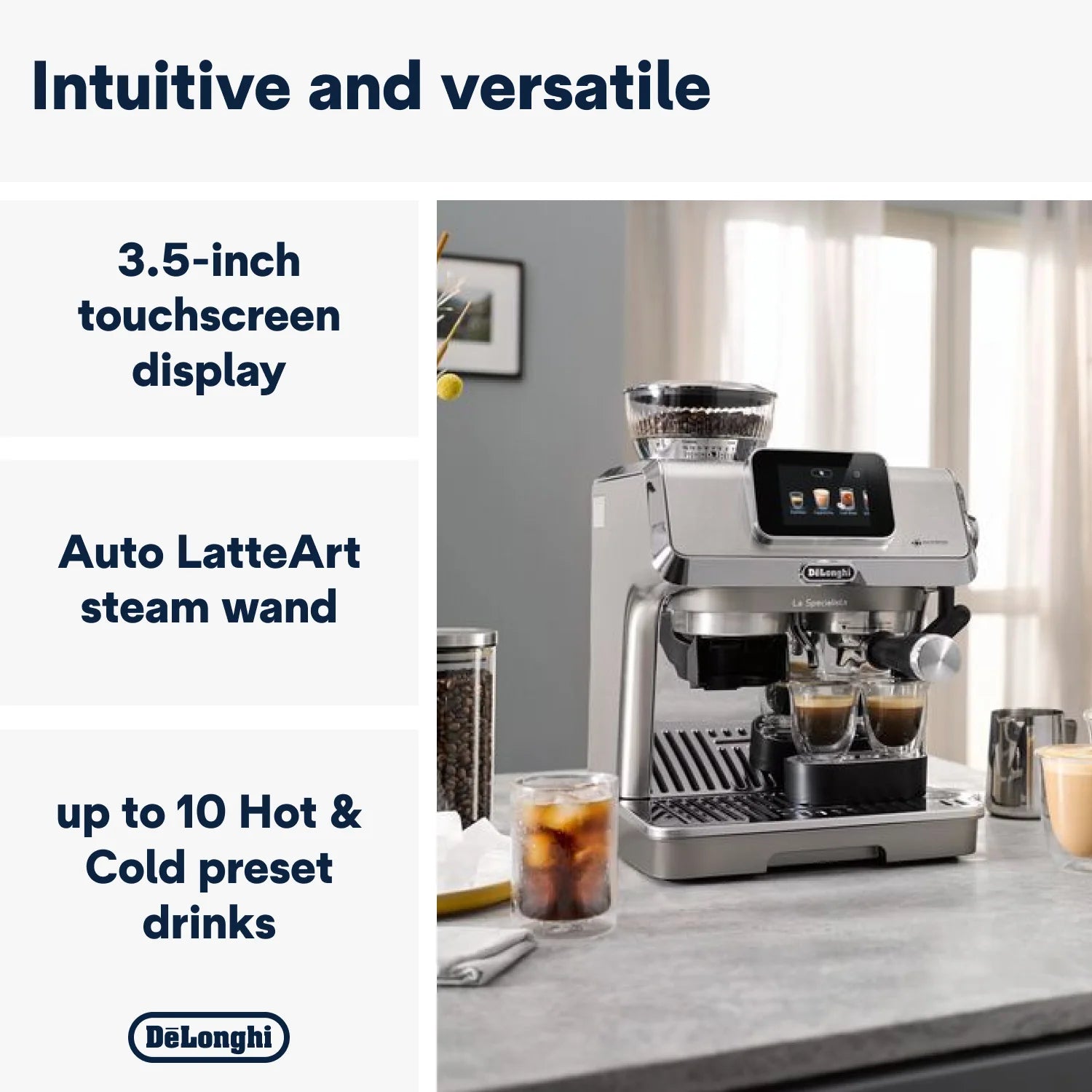 Delonghi - La Specialista Touch Manual Pump Espresso Machine  EC9455.M
