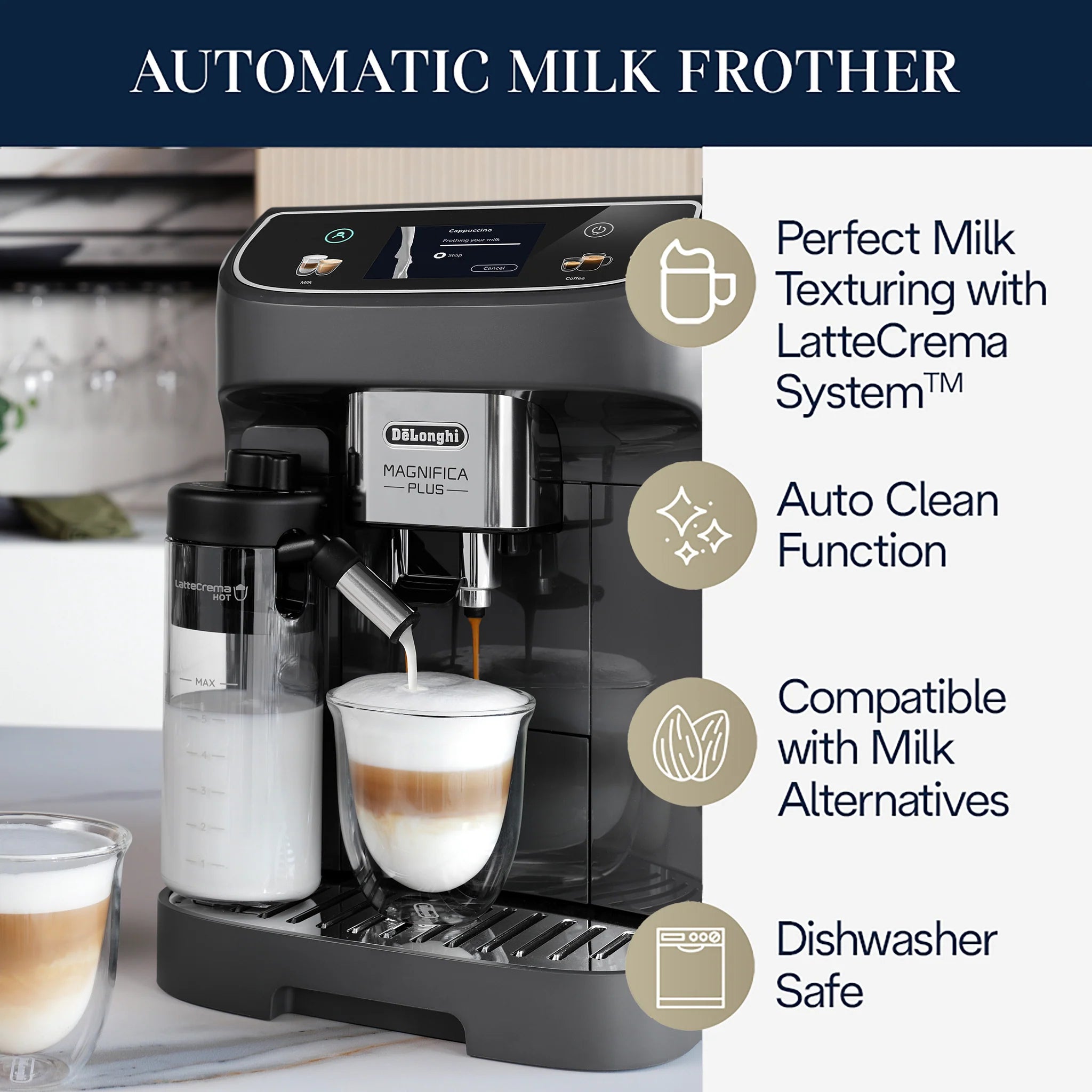 Delonghi Magnifica Plus Bean to Cup Coffee Machine ECAM320.61.G