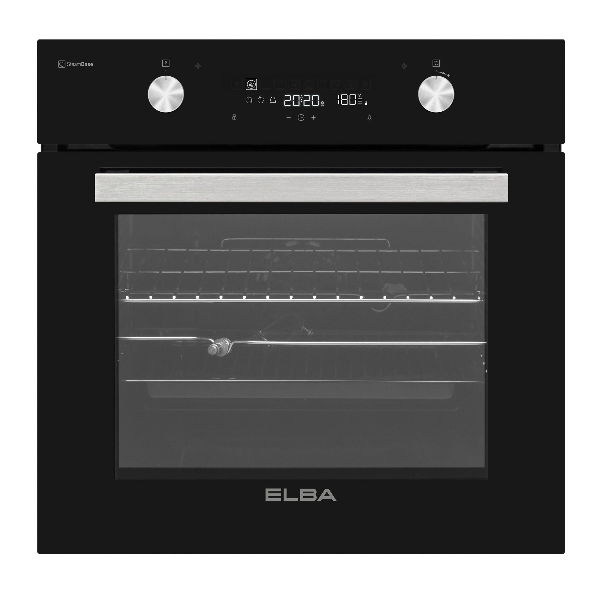 Elba 60cm Black Multifunction Electric Oven With Glass Finish 04/T60-7