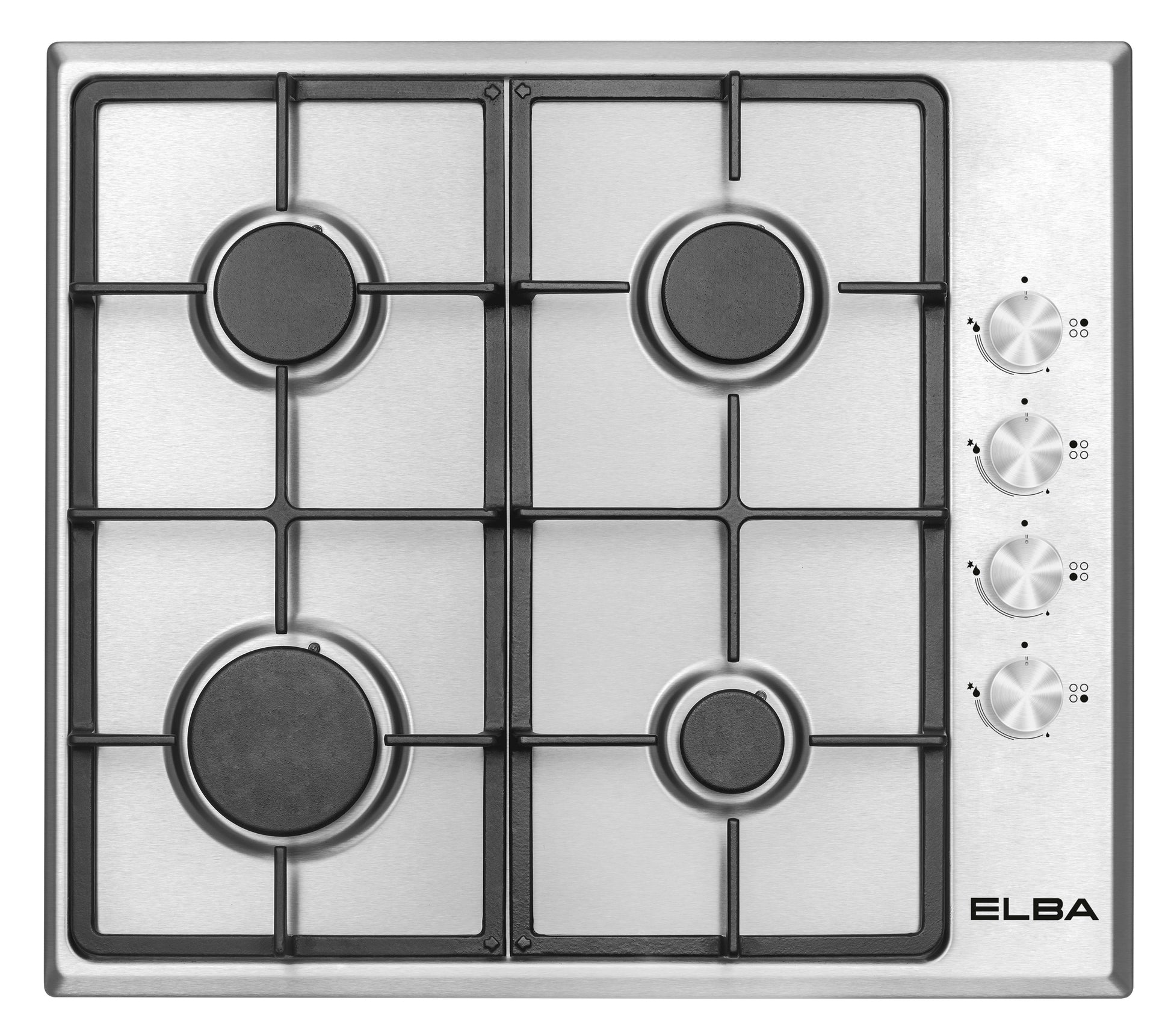 Elba Gas Hob 4 Burner 60cm Stainless Steel 04/T65-450X-1