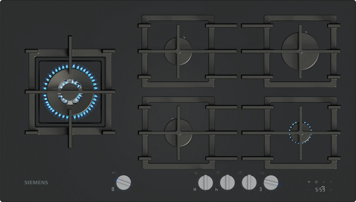 Siemens iQ700 Gas Hob 90 cm Tempered glass Black ER9A6SH40Z