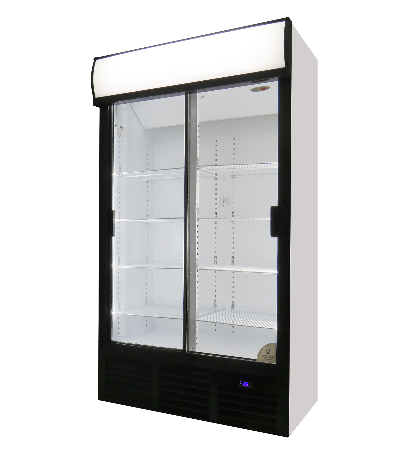 Fridgestar 663L 2 Sliding Door Display Fridge ES1140SL-2