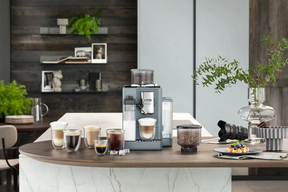 Delonghi Rivelia Bean to Cup Coffee Machine Pebble Grey EXAM440.55.G-10