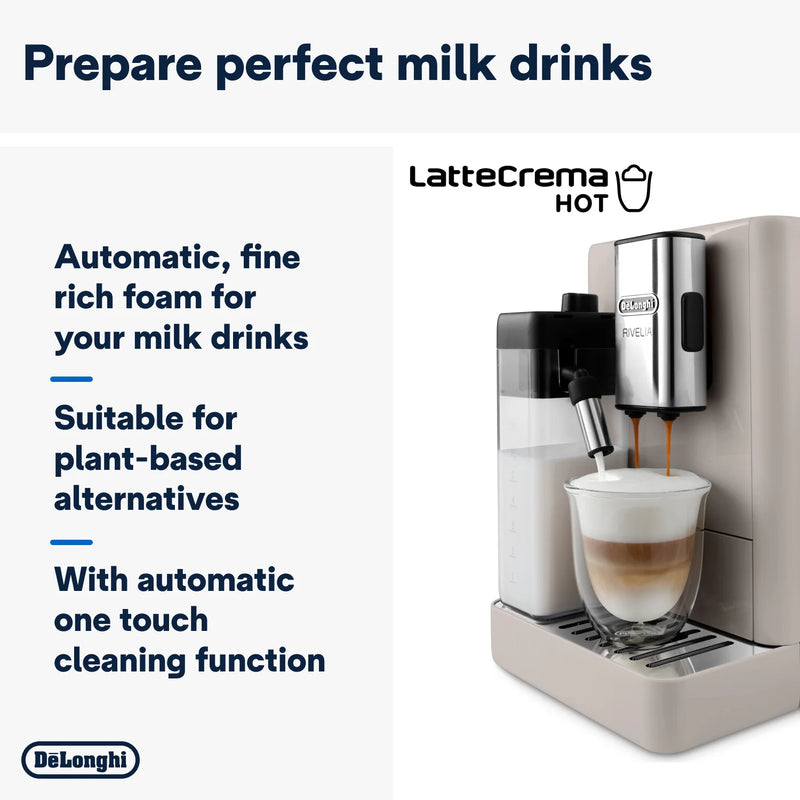 Delonghi Rivelia Bean to Cup Coffee Machine Beige - EXAM440.55.BG-6