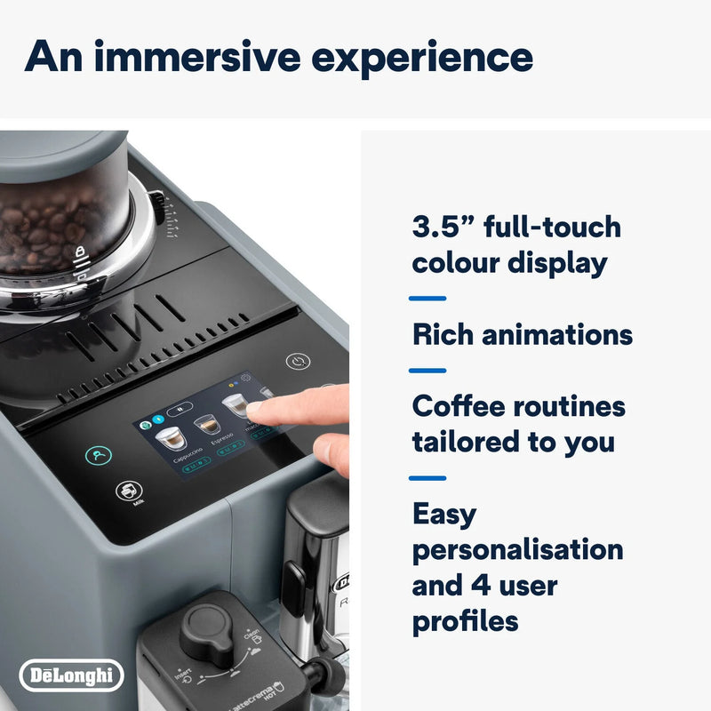 Delonghi Rivelia Bean to Cup Coffee Machine Pebble Grey EXAM440.55.G-4