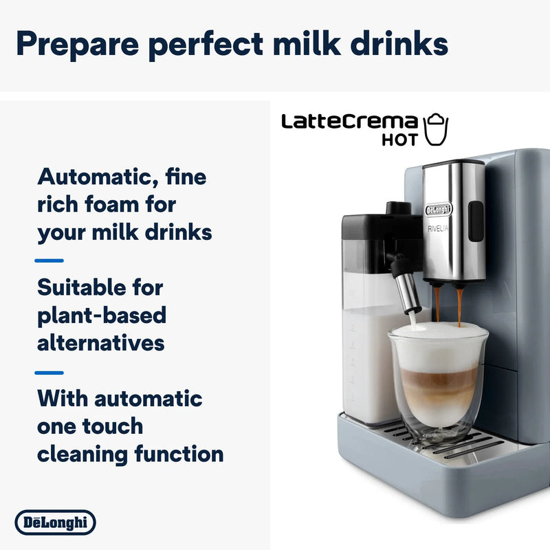 Delonghi Rivelia Bean to Cup Coffee Machine Pebble Grey EXAM440.55.G-5