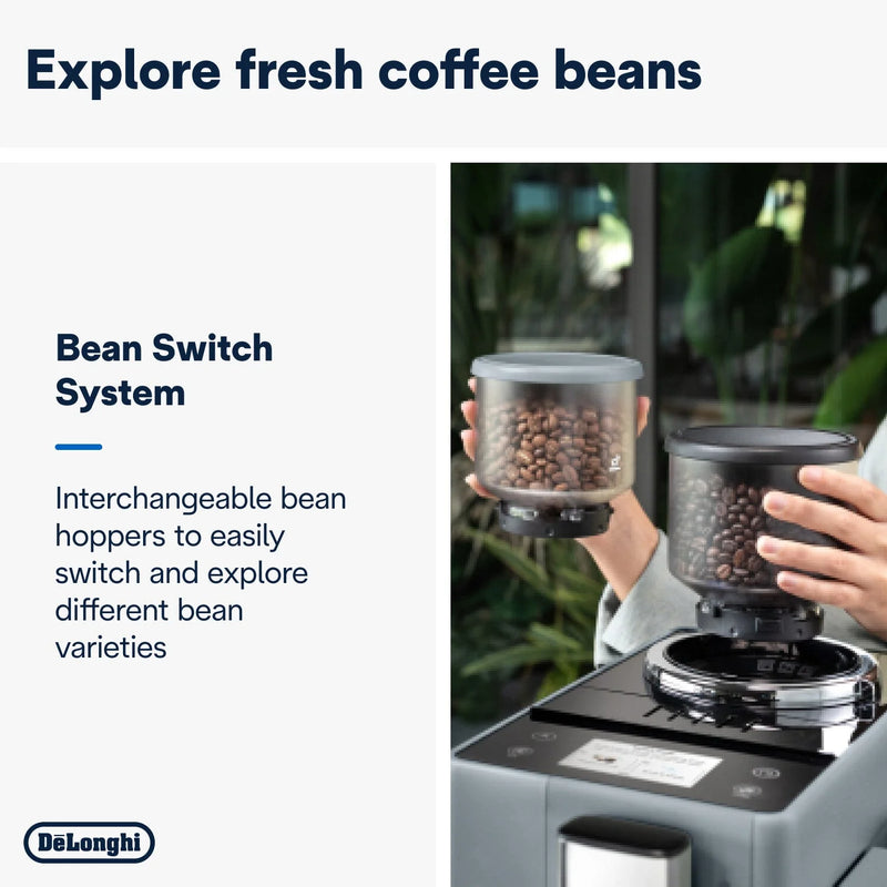 Delonghi Rivelia Bean to Cup Coffee Machine Pebble Grey EXAM440.55.G-6