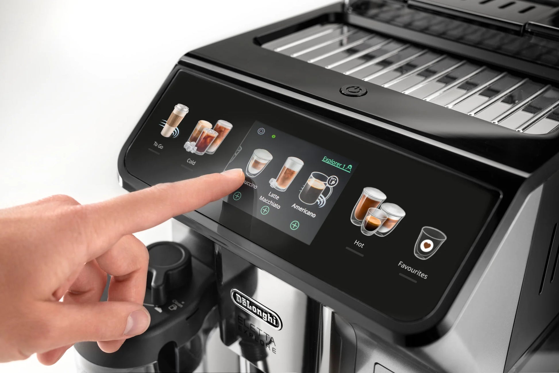 DeLonghi Eletta Explore Bean to Cup Coffee Machine Silver ECAM450.65.S-2