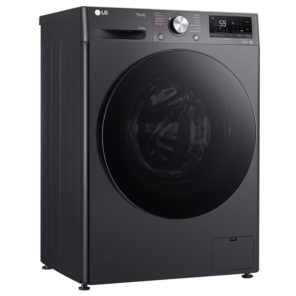 LG 9/5KG Washer Dryer Front Loader Combo Washing Machine Black Finish F2V5FRPYJ