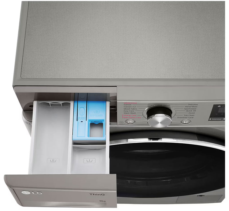 LG 9kg Front Loader Washer With AI DD +Steam in Stainless Finish F2V5FYPYP-7