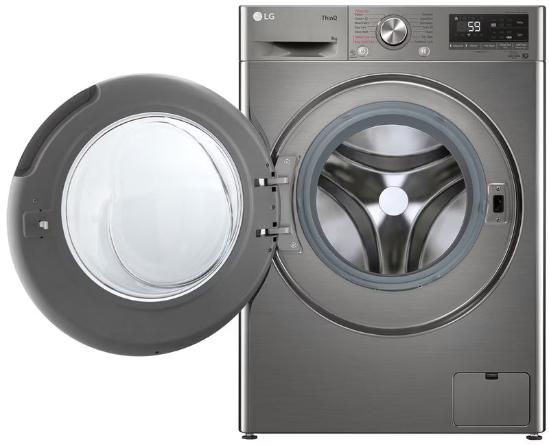 LG 9kg Front Loader Washer With AI DD +Steam in Stainless Finish F2V5FYPYP-8