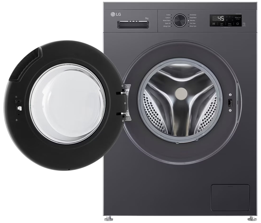 LG 9kg Front Loader Washing Machine Middle Black F2Y1VYP6J